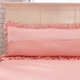 欧苏缦情侣双人枕头套1.2米纯棉双人夹棉1.5米全棉加长枕套长款 玉色 150cm*48cm