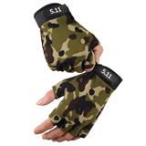 罗维利特运动半指手套战术春夏健身防护防滑耐磨骑行摩托车半截露无指 one迷彩 均码