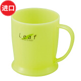 inomata日本进口刷牙杯漱口杯牙刷杯亲子洗漱杯牙缸杯宝宝儿童情侣牙杯 有柄绿色250ml