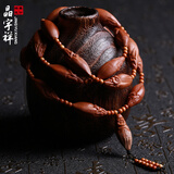 晶宇祥橄榄核小籽十八罗汉手串橄榄胡核雕刻佛珠手链男女文玩 1.1x2.2 11mm