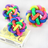 华元宠具（hoopet）狗狗玩具弹力球 磨牙耐咬  惨叫鸡 小狗泰迪玩具 金毛大型犬耐咬狗狗用品玩具 七彩响铃球S