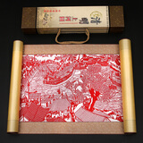 伟龙丝绸剪纸画中国特色礼品送老外民间手工艺品出国小礼品北京纪念品 清明上河图