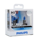 飞利浦（PHILIPS)汽车远近光灯泡前大灯 前雾灯升级卤素灯泡 蓝钻之光 5000K H7 55W