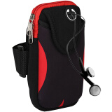泰拉锋 跑步手机臂包男式女士通用运动手腕包苹果华为小米VIVO三星OPPO 黑红