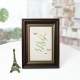 欧式复古相框摆台画框挂墙照片相框架撑台创意拼图像框定做定制 咖啡色 大12寸-可放照片尺寸25.5x30.5cm