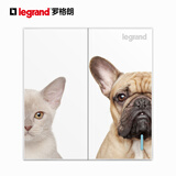罗格朗（LEGRAND）开关插座面板电工电料仕典系列特色儿童卡通趣味开关面板清单报价 S5萌宠主题二开双控