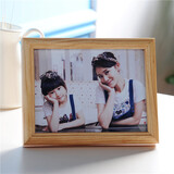 约美相框办公室实木相框儿童摆台木质玻璃镜面实木洗照片个人写真实木 原木色 10寸(20.3x25.4cm)