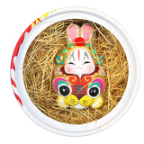 北京兔儿爷 吉兔坊 好运兔爷 生肖虎 工艺品 旅游纪念 玩偶公仔手办 民俗玩具  中秋春节礼品 泥塑