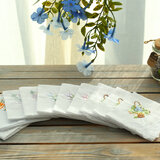 皇商纯棉全棉手帕 手绢 男士手帕 绅士男士全棉手帕手绢瑕疵手帕微瑕 女正价绣花10条款式随机-28cm