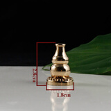 福笙堂铜质葫芦香插香架多功能线香盘香香炉香底座香拖塔香多用小巧实用 金色双层葫芦（1个）