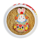 北京兔儿爷 吉兔坊 好运兔爷 生肖狗 工艺品 旅游纪念 玩偶公仔手办 民俗玩具  中秋春节礼品 泥塑