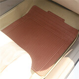 梦车宝四片装通用防滑防水可裁剪全包围保护垫垫汽车乳胶橡胶脚垫地垫 棕色（前排单片）