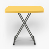 方杰折叠桌便携家用学习桌户外可升降折叠桌简易书桌椅办公电脑小桌子 长76cm(黄色)单桌