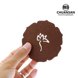 川三可定制 加厚新中式杯垫 茶壶垫 养壶吸水防刮桌面吸水毛毡杯垫 棕褐色(请备注图案)