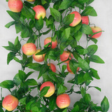 豫之韵 仿真假花艺藤条藤蔓水果塑料花装饰绿叶装饰吊顶管道藤蔓绿叶子 平安果藤条