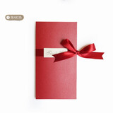 艾晴手贺定制商务贺卡片邀请函中秋38妇女节慰问信福利礼物员工生日开业 珠光红色（默认Thank you）