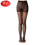 浪莎 4条丝袜超薄款夏季连裤袜透明隐形无痕防勾丝大码性感打底袜子女 【4条】黑色露趾鱼嘴袜