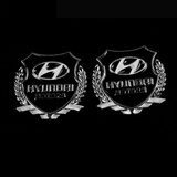 广唯现代汽车标志贴 名图朗动瑞纳ix35途胜L悦动车身侧标贴车尾标贴片 现代标 银色一对