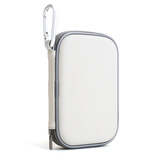 JIXINI 纪希尼2.5英寸移动硬盘包数码收纳包西数保护套移动电源包保护套硬皮质防震包 白色