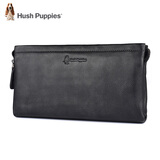 暇步士（Hush Puppies）手拿包男真皮手抓包头层纯牛皮手包男士夹包大容量钱包信封包男包 黑色双色纹