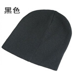 途尊（kingtrip）老人睡觉帽 男女套头帽 双层针织毛线帽子帽子春秋薄款保暖帽 中 黑色 可调节