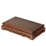 小雕匠奇石底座实红木长方形工艺品摆件花瓶花盆底座架红木乔迁开业礼物 大号36*22*6.5