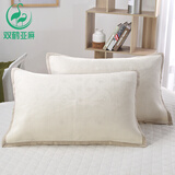 双鹤亚麻高支精纺纯亚麻枕巾吸湿排汗纯亚麻凉席配套枕巾加厚大 白纹柳条款(1条) 48x74cm