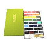 吴竹（KURETAKE） 吴竹固体水彩颜料颜彩耽美国画颜料岩彩12色18色24色36色   36色套装