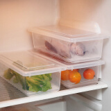 唐易冰箱保鲜盒厨房收纳盒密封食品保鲜储物盒杂粮收纳箱可冷冻可微波 鱼盒-3个装