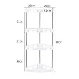 妃汐蒂 厨房置物架落地多层转角调料调味架三角架子收纳用品用具 四层款+四挂钩