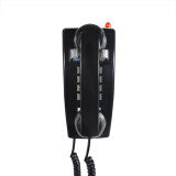 比特 HA41T-25挂式仿古有绳电话机 经典复古浴室话机 金属铃声 按键老式壁挂电话机22 黑色带灯