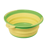 ISETO日本进口洗脸盆折叠脸盆脸盆便携车载折叠盆洗衣盆大容量 黄色