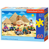 Castorland巧思进口儿童拼图60片智力玩具男孩女孩礼品幼儿园 5-6岁 在吉萨金字塔骑越野摩托066018