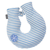 泊斯尔borthU型PVC注水肩颈 热水袋围脖子暖水袋 暖肩颈 暖手宝 热敷暖手袋环保材料披肩护颈椎 U型-清新海军蓝