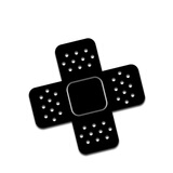 浮生 汽车个性创口贴车贴涂鸦贴纸划痕贴防水遮盖汽车创可贴纸车门车身装饰贴 十字贴 黑色 C20608