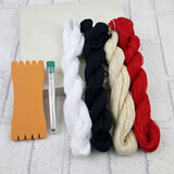 畅印 缝被子针缝棉衣线 老式缝被线棉线粗线加长针线套被线 把线(四色各1把)+针1筒+线板1