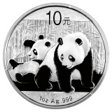 金永恒 2000年-2025年熊猫银币含银量99.9%银 熊猫币纪念币 2010年熊猫银币1盎司单枚