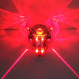 中立（ZOLI） 自行车灯警示灯单车尾灯山地车灯激光尾灯USB充电牛头灯骑行装备单车配件 牛头灯红色可充电