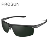 保圣（PROSUN）父亲节礼物墨镜男女防晒偏光眼镜铝镁运动骑行太阳镜驾驶镜PS9011 PS9012 C19 镜框亮黑/镜片绿片