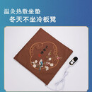 艾绒坐垫取暖神器 电加热艾草垫子发热办公室家用屁垫坐灸艾灸垫 定时温控（咖色）