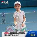 FILA斐乐童装2022夏季女小童裙装网球运动印花连衣裙 满印一-ZA 130cm