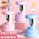 涵瑶伊笑电动削笔器卷笔刀小学生儿童专用全自动充电铅笔刀转笔刀男女孩多功能美术素描削笔机刨笔刀钻笔刀 【粉色】自动削笔机