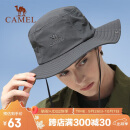 骆驼（CAMEL）渔夫帽男女夏季薄款大头围防晒遮阳太阳帽子大帽檐遮脸大沿帽