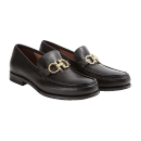 【9成新】菲拉格慕（Ferragamo）男士黑色牛皮革便鞋 0712557_3E _ 85 礼物