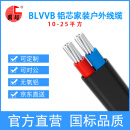 国超电缆 BLVVB 2*16平方国标铝芯两芯平行护套家装插座照明家装电线 黑色100米