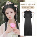 唐妮 古装汉服假发包一体式懒人发箍全套头饰古风明制造型垫发软发髻 韶华发箍款+发饰