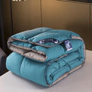 高级羽绒被95白鹅绒8斤被子羽绒被芯6斤加厚冬被10斤双人单人 蓝+灰色 200x230cm双人8斤冬被