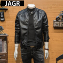 JAGR潮牌 皮衣外套男2024新款上衣潮流机车男士皮夹克 黑色 xl