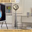 钟帅高级感熔岩落地灯后现代轻奢客厅卧室书房装饰创意氛围意式 H155铬色+烟灰色灯罩遥控调光