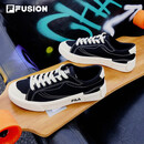 FILA FUSION斐乐男鞋POP帆布鞋潮牌男子潮流板鞋街拍运动休闲鞋男 黑-BK 41